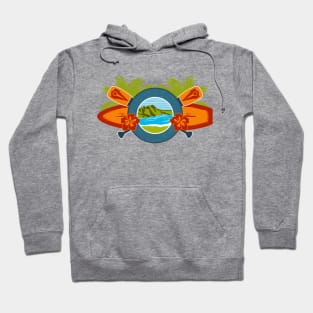 Hawaiian Island Ocean Sea Diamond Head Emblem Hoodie